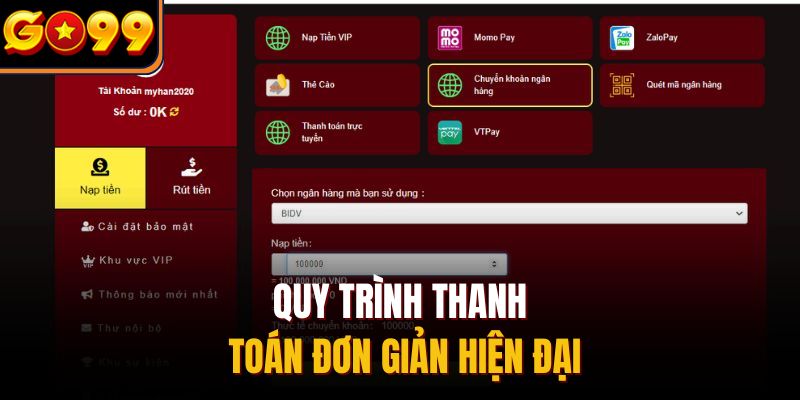 Quy trình thanh toán đơn giản hiện đại